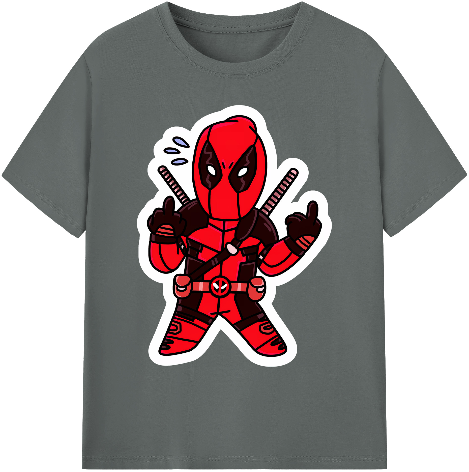 （画像用） Deadpool デッドプール 綿100％ メンズ半袖Tシャツ｜肌触りやわらか＆通気性